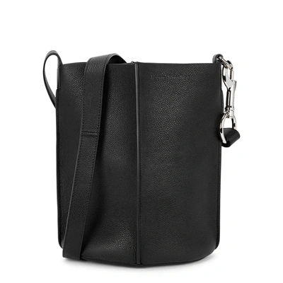 Shop Acne Studios Market Black Leather Bucket Bag