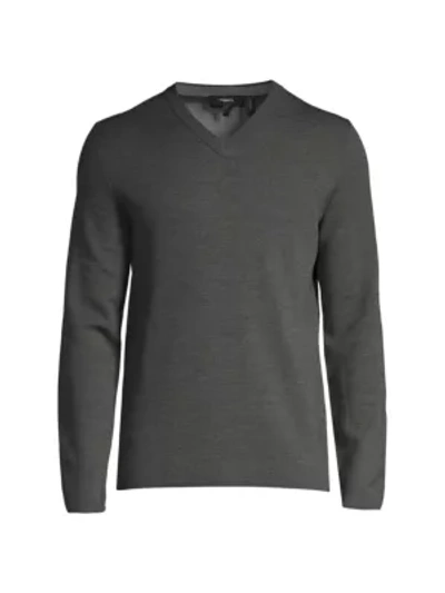 Shop Theory Men's Arnaud V-neck Sweater In Grove Multi