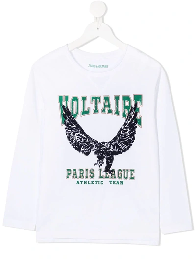 Shop Zadig & Voltaire Kita Logo Print T-shirt In White