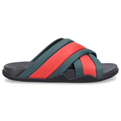 Shop Gucci Beach Sandals J8700 In Green