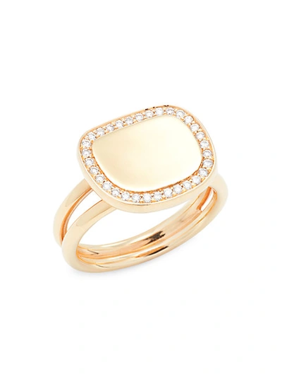 Shop Roberto Coin 18k Rose Gold & Diamond Ring