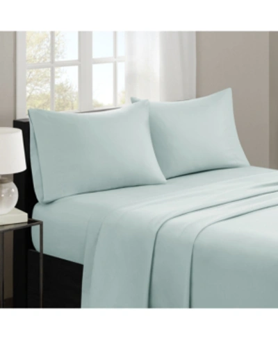 Madison Park 3m-microcell Solid 4-pc. Sheet Set, California King In Seafoam