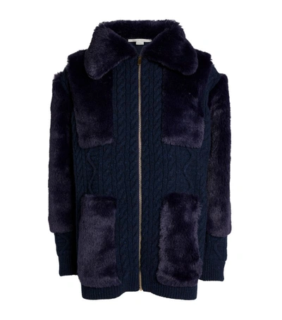 Shop Stella Mccartney Faux Fur-detail Coat