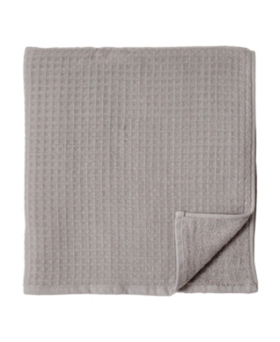 Uchino Waffle Twist 100% Cotton Bath Towel, 30" X 60" In Grey