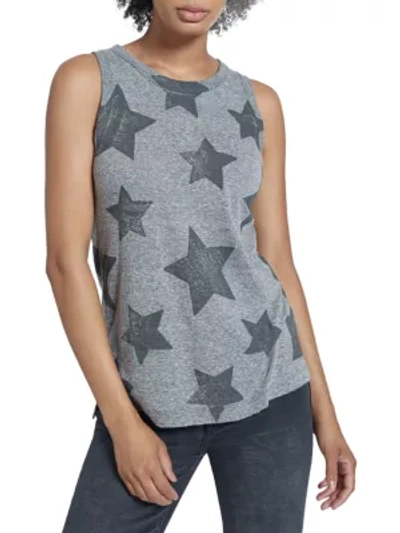 Shop Current Elliott The Muscle Tank In Heather Grey Stars