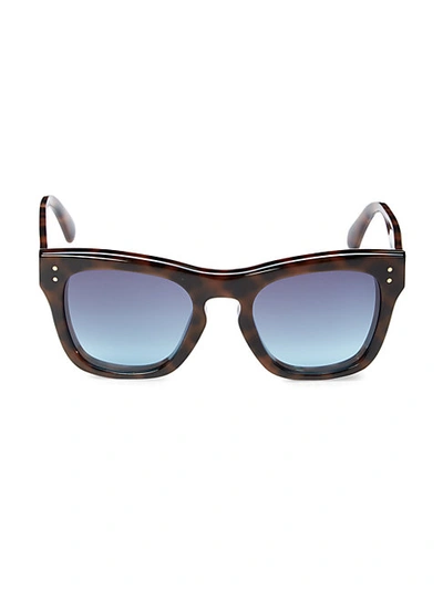 Shop Roberto Cavalli 53mm Square Sunglasses In Dark Havana