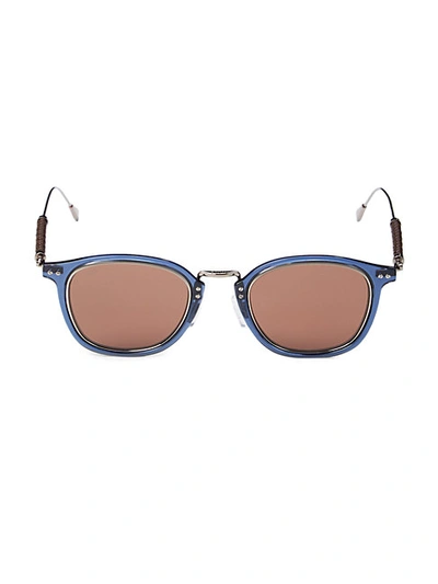 Shop Tod's 47mm Square Sunglasses In Blue
