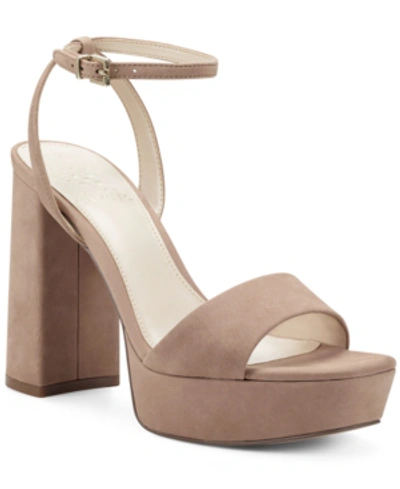 Shop Vince Camuto Women's Chastin Bling Dress Sandals Women's Shoes In Amendoa Nude