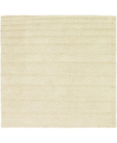 Shop Bridgeport Home Exact Shag Exs1 8' 2" X 8' 2" Square Area Rug In Pure Ivory