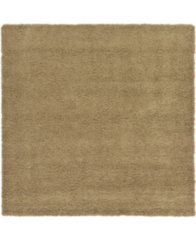 Shop Bridgeport Home Exact Shag Exs1 8' 2" X 8' 2" Square Area Rug In Sandy Brown