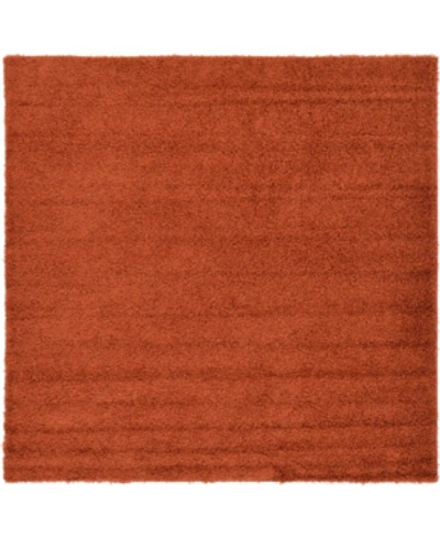 Shop Bridgeport Home Exact Shag Exs1 8' 2" X 8' 2" Square Area Rug In Terracotta