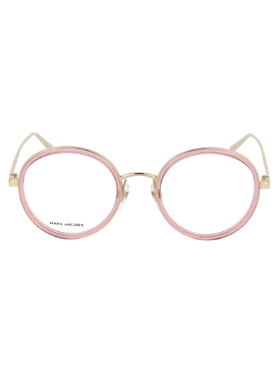 Shop Marc Jacobs Glasses In S45 Pink Gold