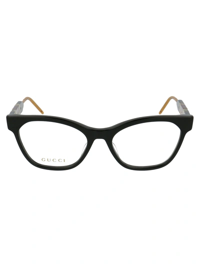 Shop Gucci Gg0600o Glasses In 004 Black Black Transparent
