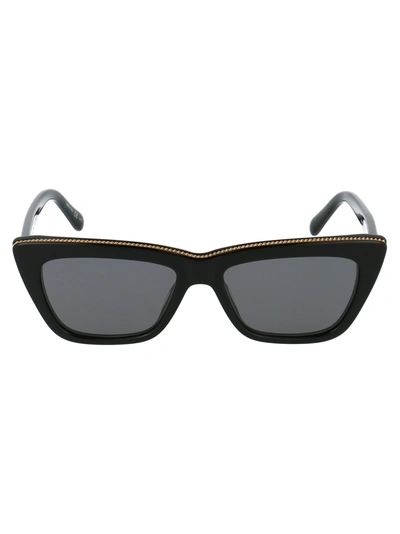 Shop Stella Mccartney Sc0188s Sunglasses In 005 Black Black Smoke