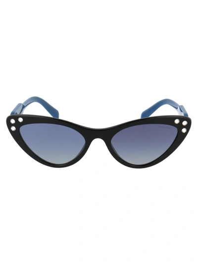 Shop Miu Miu 0mu 05ts Sunglasses In 1ab3a0 Black