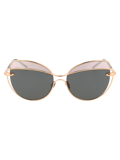 Shop Pomellato Pm0056s Sunglasses In 001 Gold Black Grey