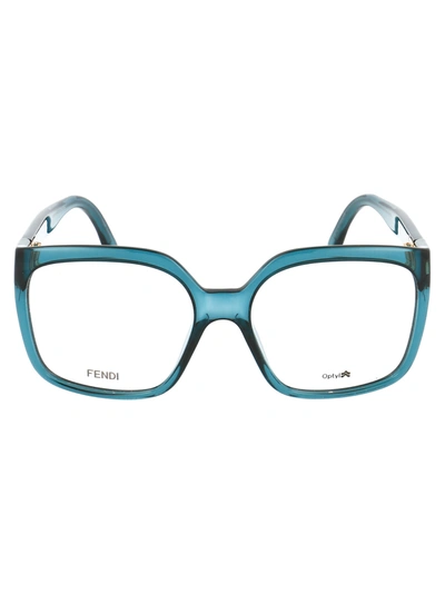 Shop Fendi Glasses In Mr8 Petrol