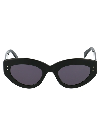 Shop Alaïa Aa0030s Sunglasses In 001 Black Black Grey