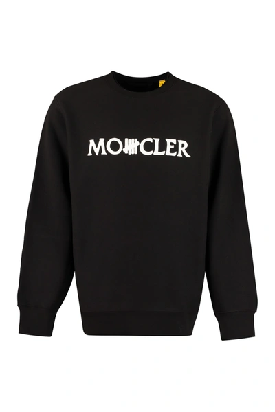 Shop Moncler Cotton Crew-neck Sweatshirt In Black