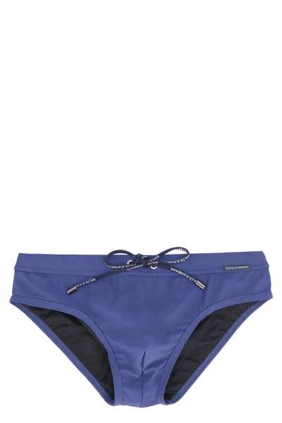 Shop Dolce & Gabbana Swim Briefs In Blue