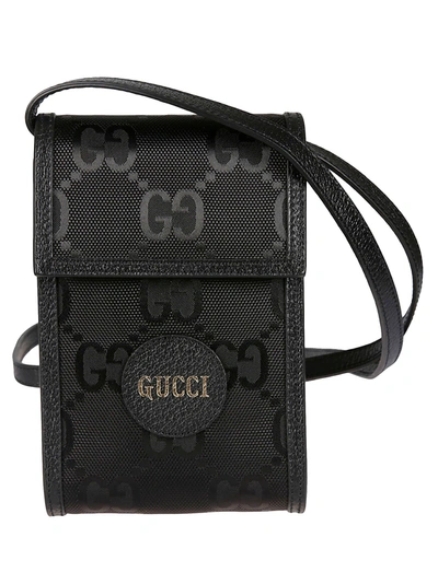 Shop Gucci Gg Nylon Mini Shoulder Bag In Black
