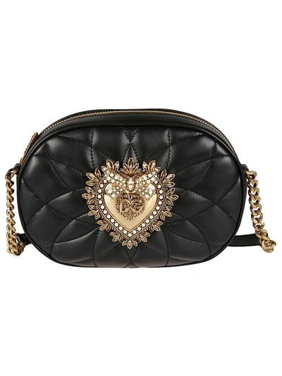 Shop Dolce & Gabbana Devotion Crossbody Bag In Black