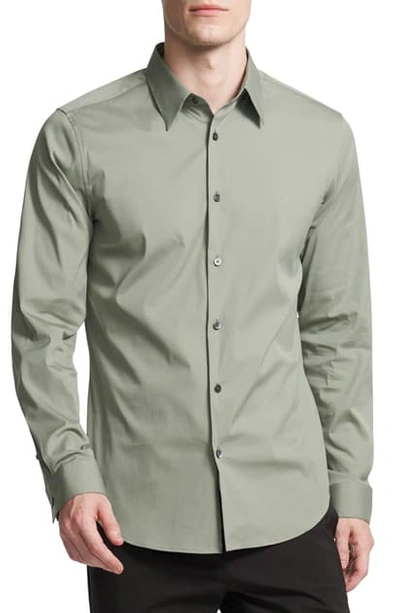 Shop Theory Sylvain Slim Fit Button-up Dress Shirt In Dark Marsh