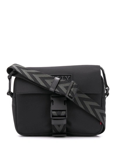 Shop Bally Buckled Messenger Bag In Black