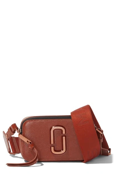 Shop The Marc Jacobs Marc Jacobs Snapshot Leather Crossbody Bag In Brick