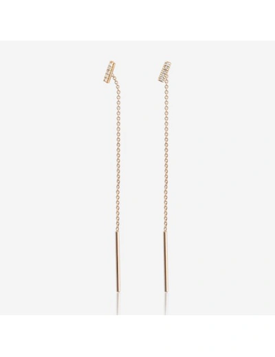 Shop Gold & Roses Line Balance Earrings In Gold