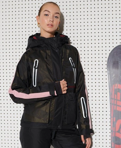 Shop Superdry Women's Sport Freestyle Cargo Jacket Khaki / Army Camo