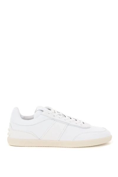 Shop Tod's Multicolour Leather Sneakers In White