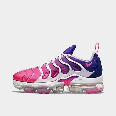 Shop Nike Women's Air Vapormax Plus Se Running Shoes In Multi-color/pink Blast/concord/vast Grey