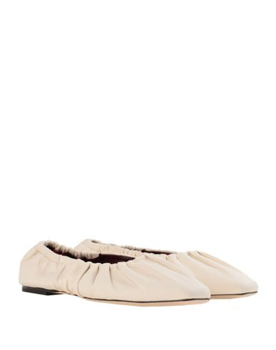 Shop Staud Ballet Flats In Ivory