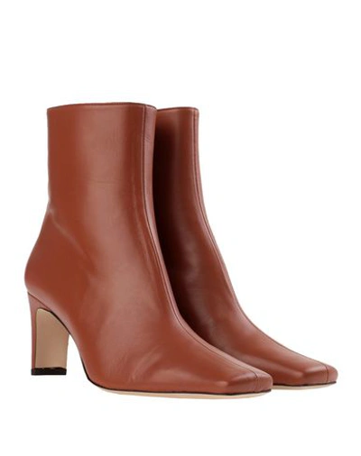 Shop Staud Ankle Boots In Tan