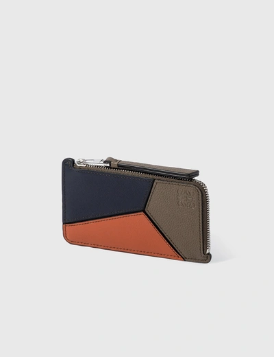 Shop Loewe Puzzle Coin Cardholder In Brown