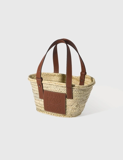 Shop Loewe Small Basket Bag In Beige
