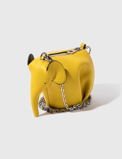 Shop Loewe Elephant Pouch In Yellow