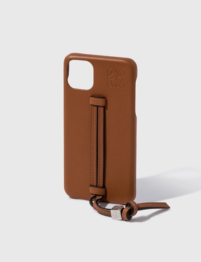 Shop Loewe Iphone 11 Pro Max Handle Cover Case In Brown