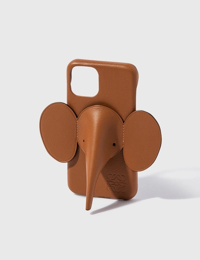 Shop Loewe Iphone 11 Pro Elephant Cover In Brown