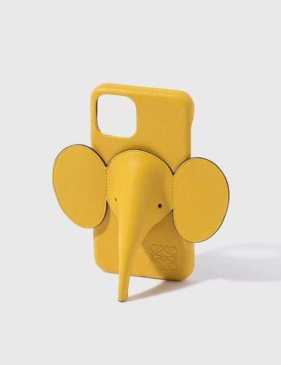 Shop Loewe Iphone 11 Pro Elephant Cover In Yellow