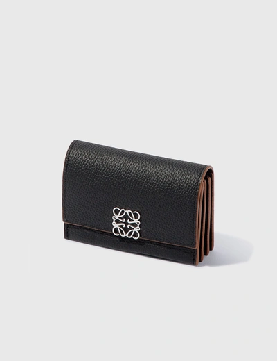 Shop Loewe Anagram Accordeon Cardholder In Black