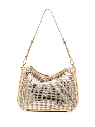 Shop By Far Sydney Chain Mail Shoulder Bag In Gold