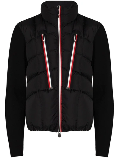 Shop Moncler Panelled Ski Jacket In Black
