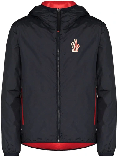 Shop Moncler Two-tone Padded Ski Jacket In Blue
