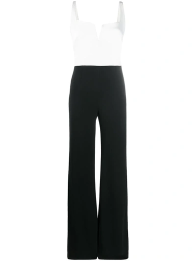 Galvan Combo Flared Jumpsuit In Black