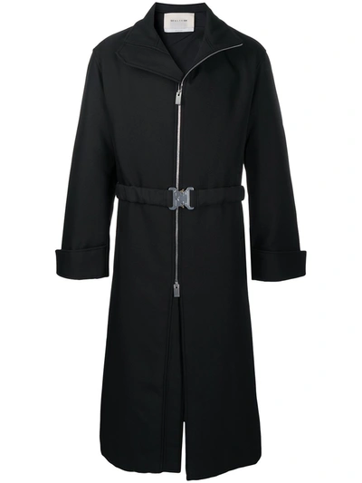 Shop Alyx Belted Zip-up Midi Coat In Black