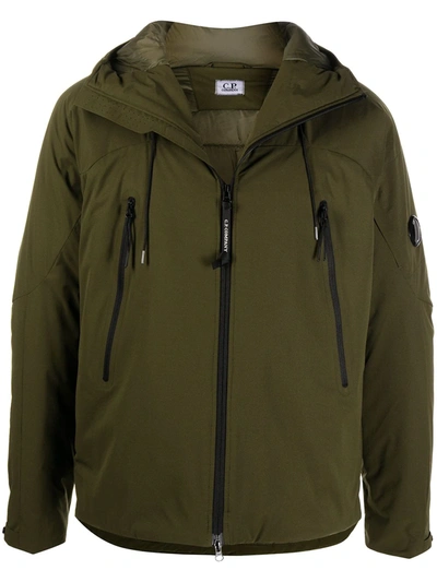 Shop C.p. Company Lens Padded Jacket In Green