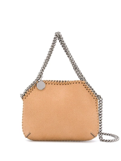 Shop Stella Mccartney Mini Falabella Shoulder Bag In Neutrals