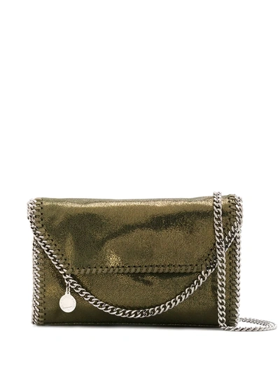 Shop Stella Mccartney Falabella Crossbody Bag In Gold